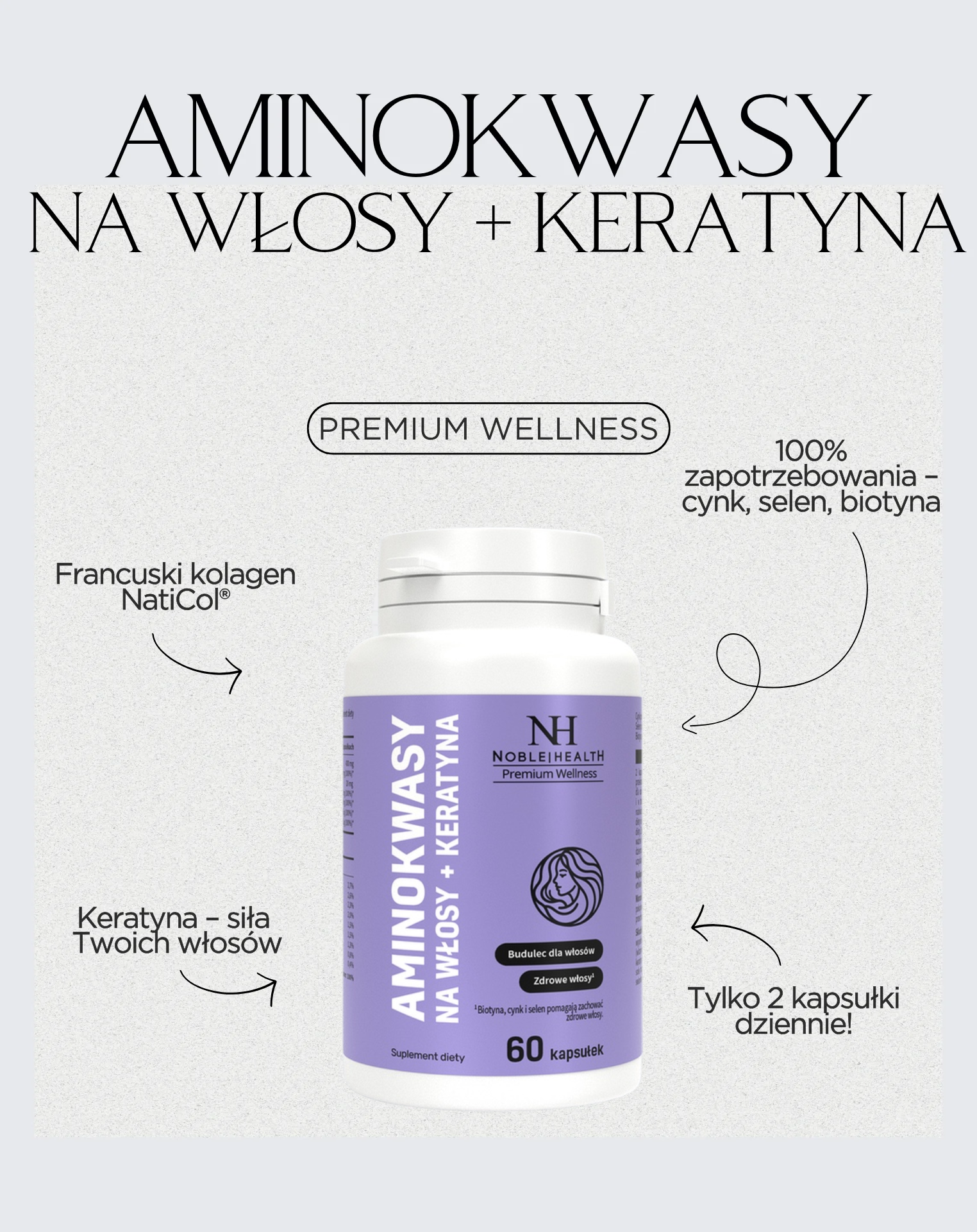 Aminokyseliny na vlasy + keratin