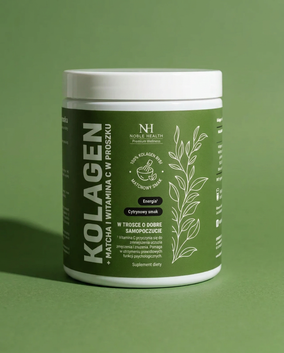 Collagen + matcha and vitamin C powder - for the sake of well-being